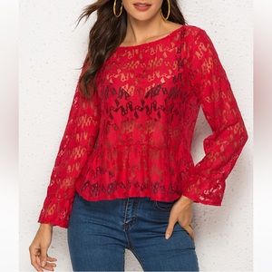 Vutti Star Lace Peplum Top size XL
NWT